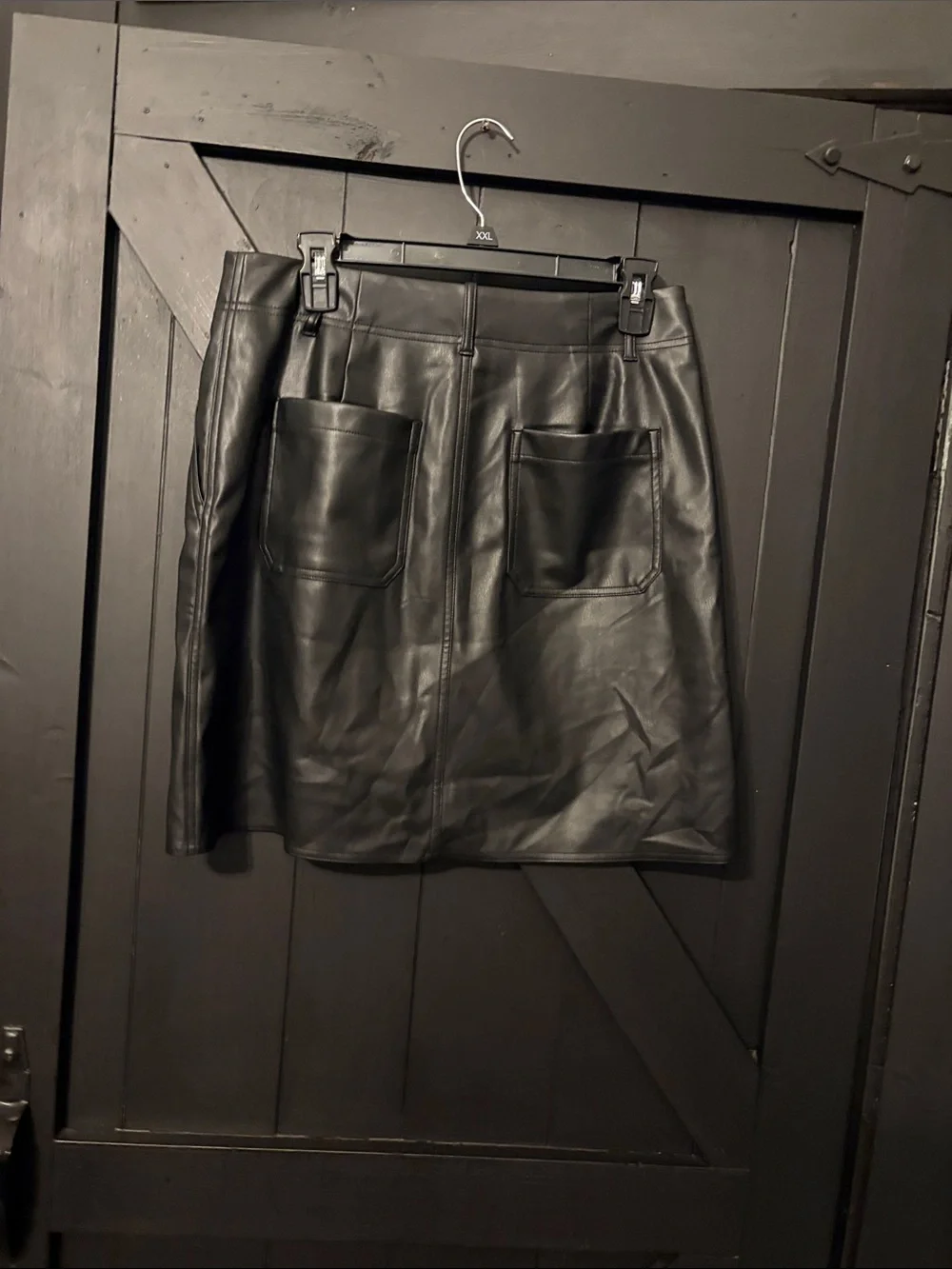 Simply Vera Vera Wang Black Faux Leather Mini Skirt